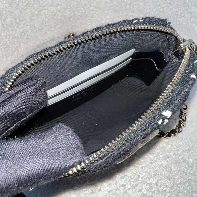 Chanel 24K VIP Gift Mini Bag in Black and White Tweed and LGHW