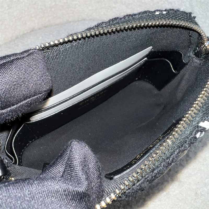 Chanel 24K VIP Gift Mini Bag in Black and White Tweed and LGHW