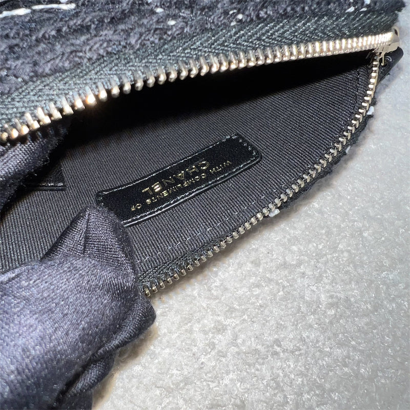 Chanel 24K VIP Gift Mini Bag in Black and White Tweed and LGHW