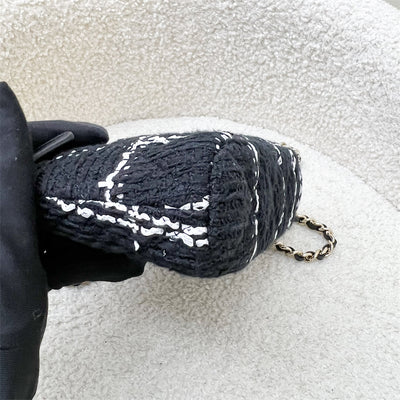 Chanel 24K VIP Gift Mini Bag in Black and White Tweed and LGHW