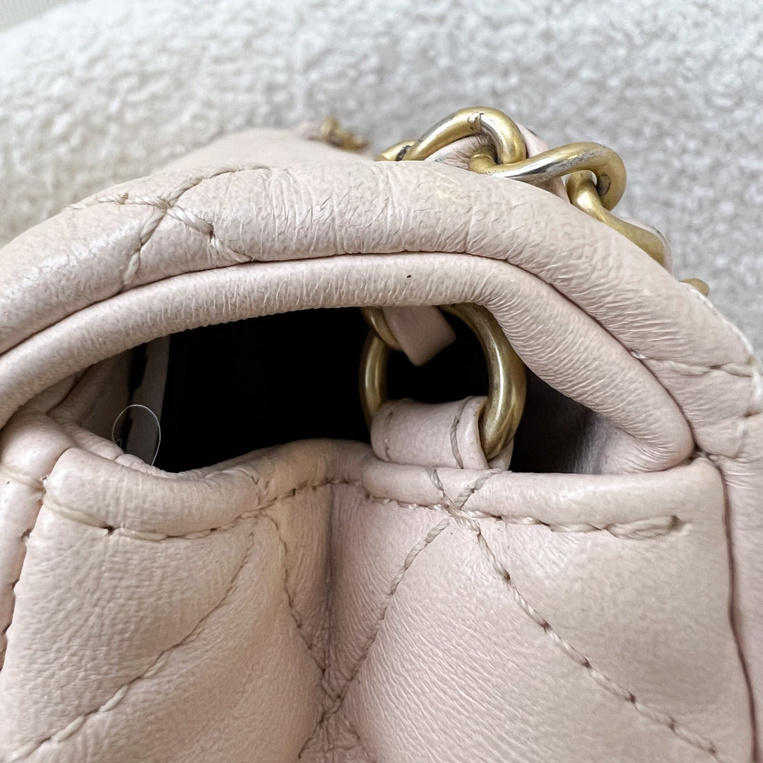 Chanel Pearl Crush Mini Rectangular Flap in 22C Beige Lambskin and