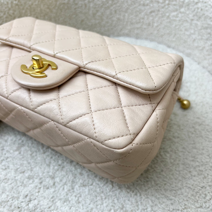 Chanel Pearl Crush Mini Rectangular Flap in 22C Beige Lambskin and