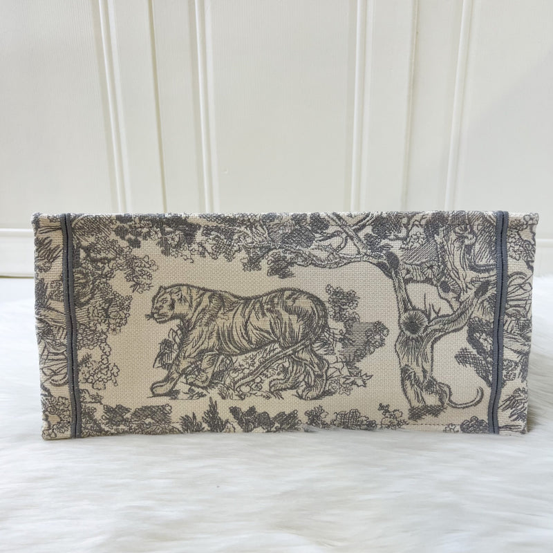 Dior Medium Book Tote in Grey Toile De Jouy Canvas