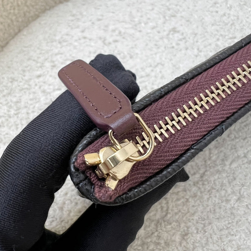 Chanel Classic Small O-Case Pouch in Black Caviar and LGHW