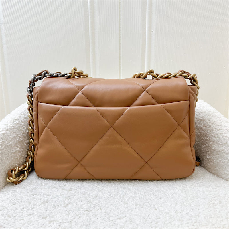 Chanel 19 Small Flap in 22S Caramel Lambskin 3-tone HW