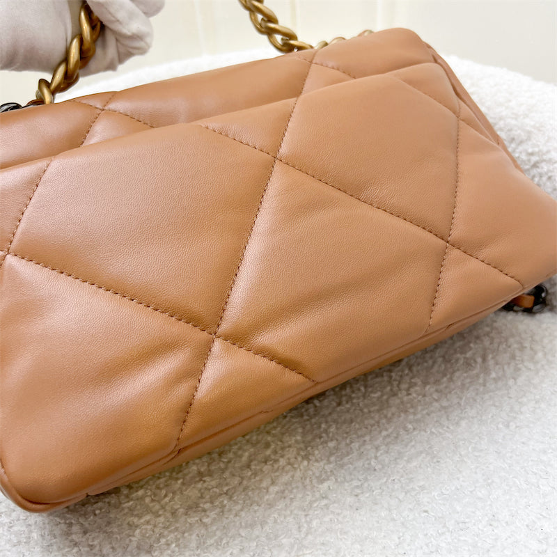 Chanel 19 Small Flap in 22S Caramel Lambskin 3-tone HW