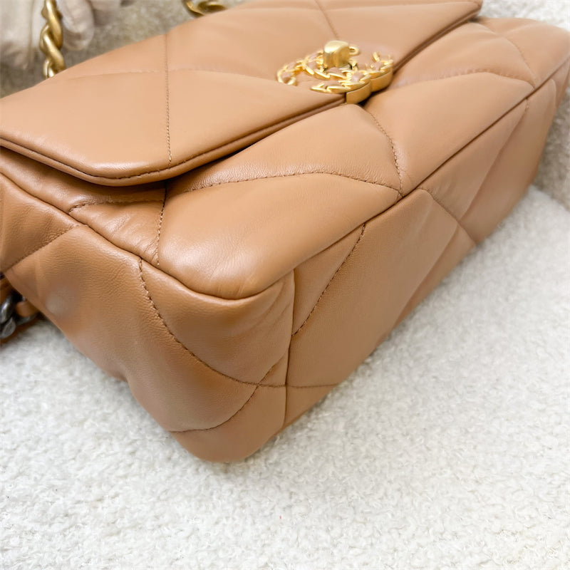 Chanel 19 Small Flap in 22S Caramel Lambskin 3-tone HW