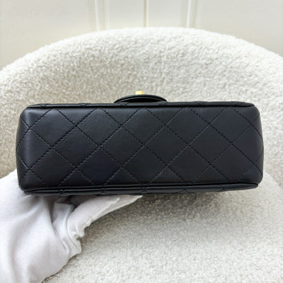 Chanel Classic Pearl Crush Mini Rectangle Flap in 23C Black Lambskin and AGHW