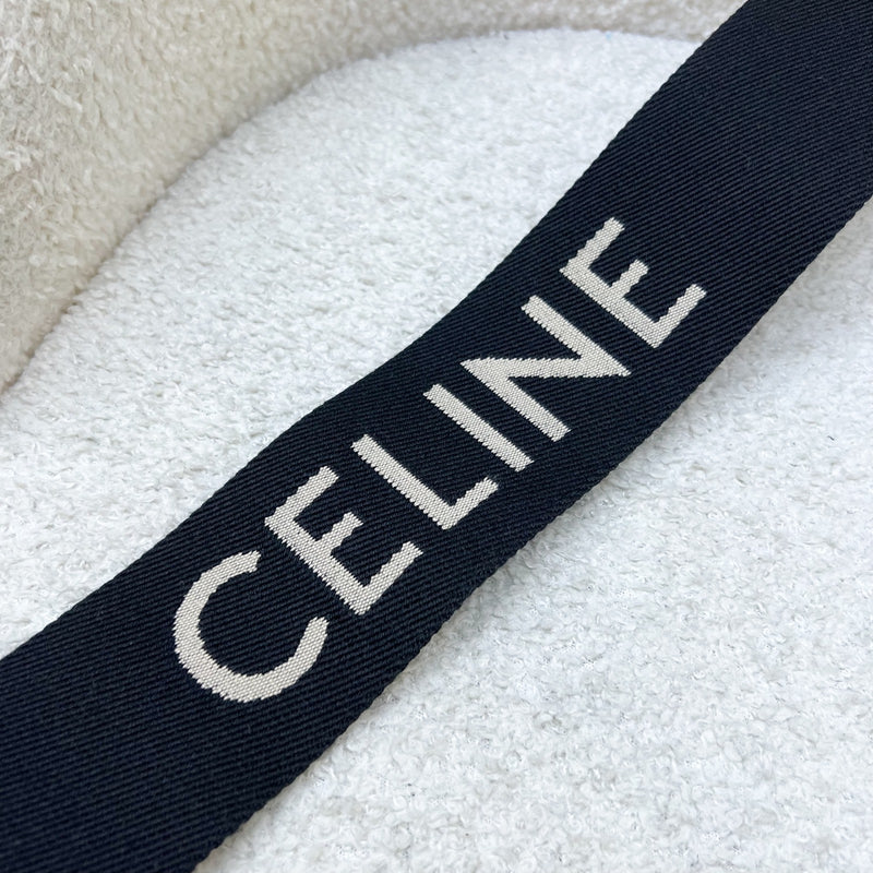 Celine Long Strap in Wool with Celine Jacquard and GHW