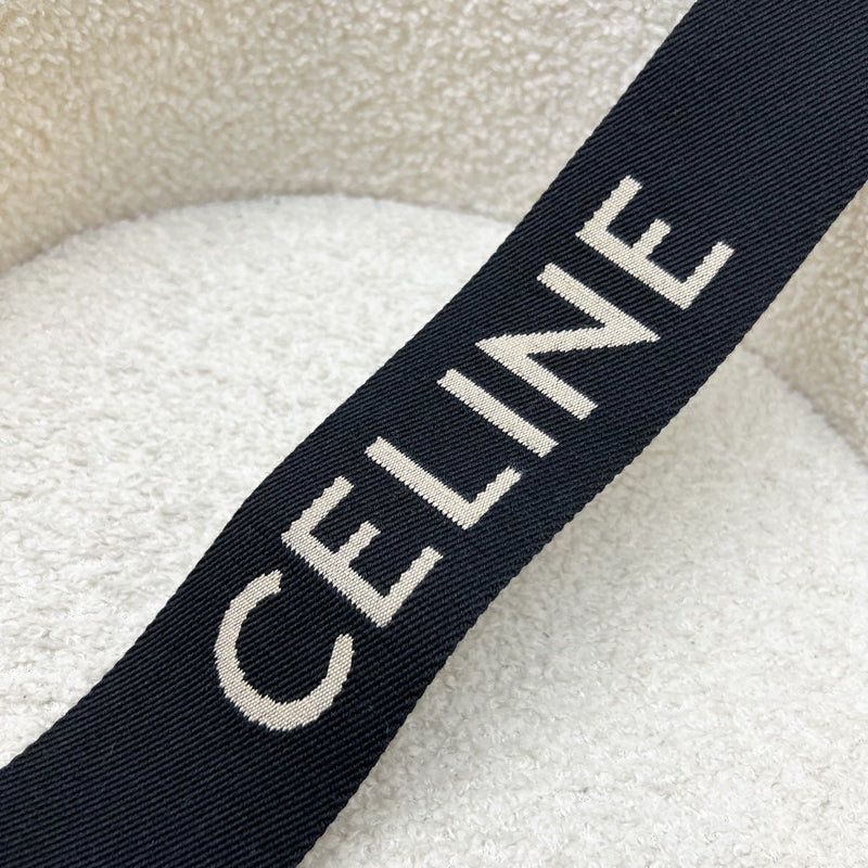 Celine Long Strap in Wool with Celine Jacquard and GHW