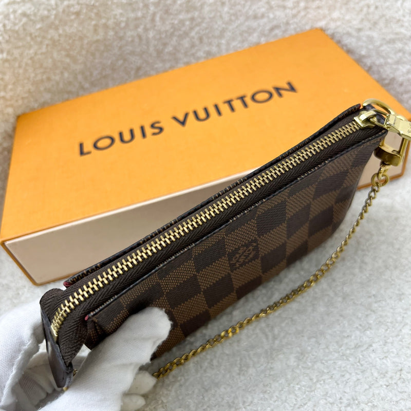 LV Mini Pochette Accessoires in Damier Ebene Canvas GHW