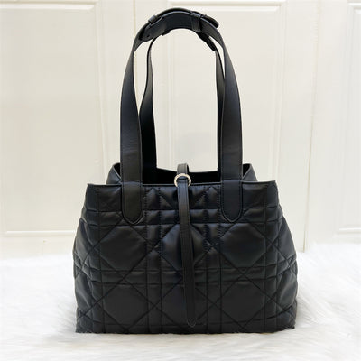 Dior Medium Toujours Bag in Black Macrocannage Calfskin and LGHW