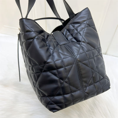 Dior Medium Toujours Bag in Black Macrocannage Calfskin and LGHW