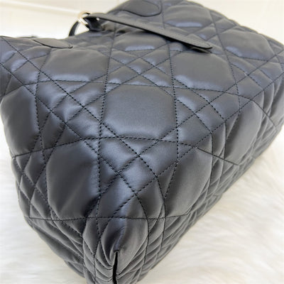 Dior Medium Toujours Bag in Black Macrocannage Calfskin and LGHW