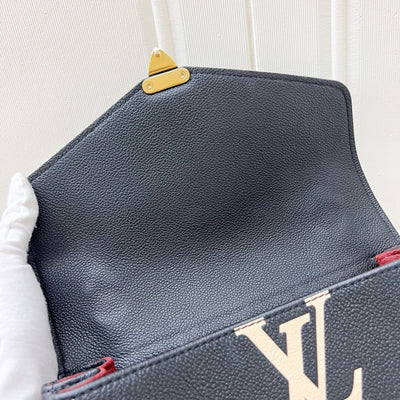 LV Pochette Metis in Bicolor Black and Creme Giant Monogram Empreinte Leather and GHW (M45773)