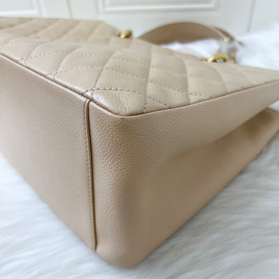 Chanel Grand Shopping Tote GST in Beige Caviar GHW