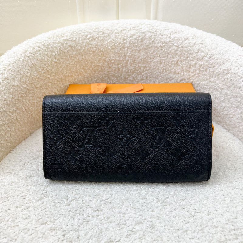 LV Sarah Long Wallet in Black Empreinte Leather and GHW