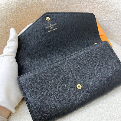 LV Sarah Long Wallet in Black Empreinte Leather and GHW