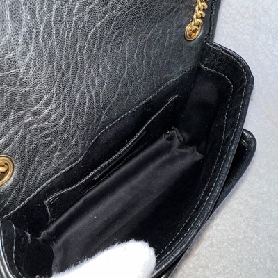 Saint Laurent Niki Mini Flap in Grained Lambskin and AGHW