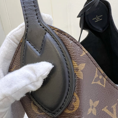 LV Flower Hobo Bag in Monogram Canvas, Black Leather and GHW