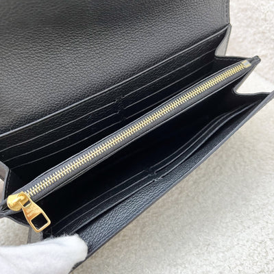 LV Sarah Long Wallet in Black Empreinte Leather and GHW