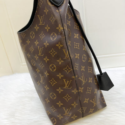 LV Flower Hobo Bag in Monogram Canvas, Black Leather and GHW