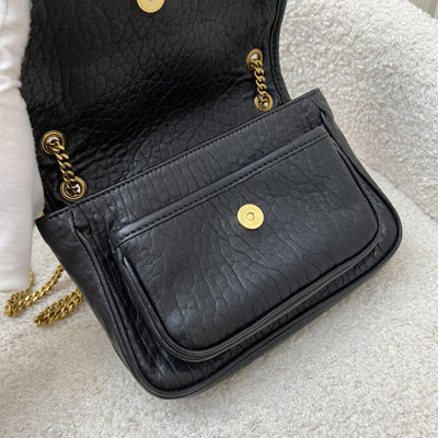Saint Laurent Niki Mini Flap in Grained Lambskin and AGHW