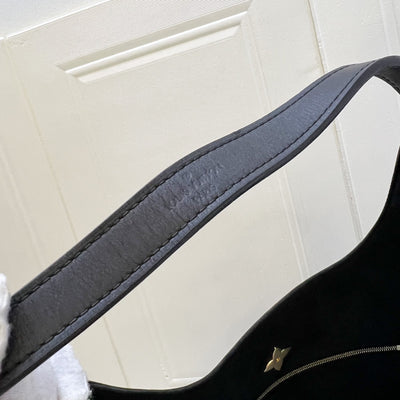 LV Flower Hobo Bag in Monogram Canvas, Black Leather and GHW