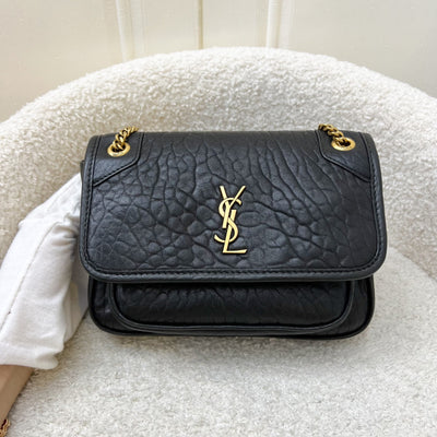 Saint Laurent Niki Mini Flap in Grained Lambskin and AGHW