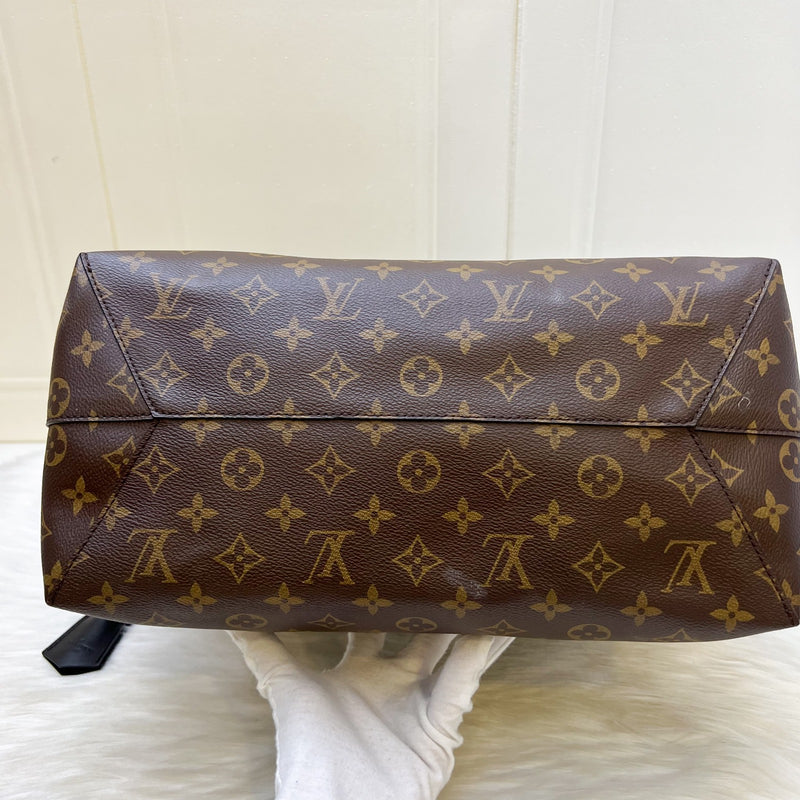 LV Flower Hobo Bag in Monogram Canvas, Black Leather and GHW