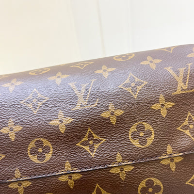 LV Flower Hobo Bag in Monogram Canvas, Black Leather and GHW