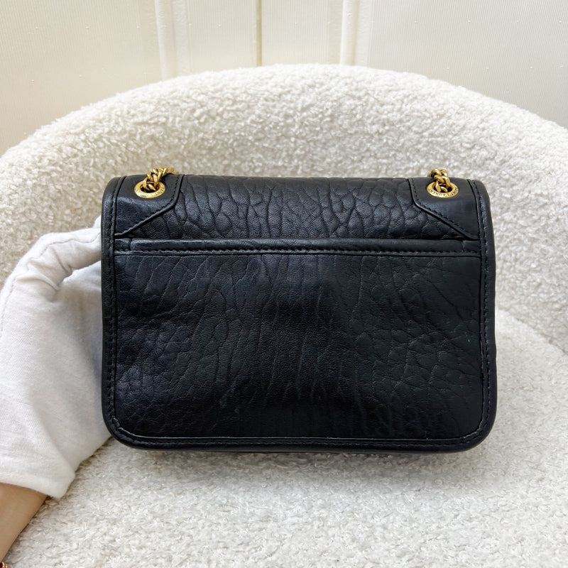 Saint Laurent Niki Mini Flap in Grained Lambskin and AGHW