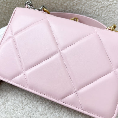 Chanel 19 Wallet on Chain WOC in 22B Pink Lambskin and 3-Tone HW (Model: AP0957)