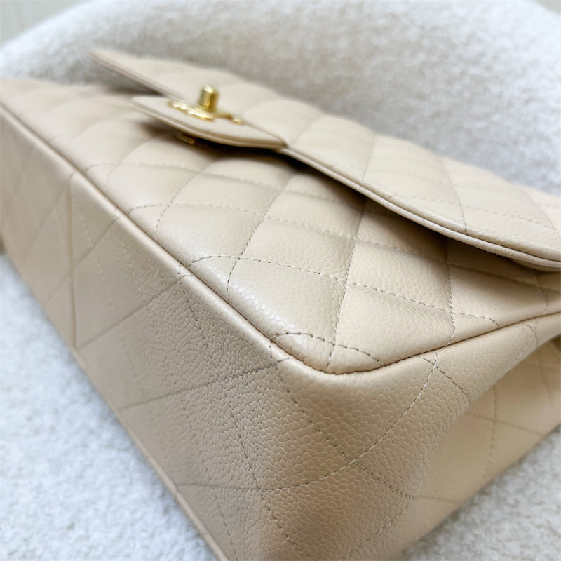 Chanel Jumbo Classic Flap DF in Beige Caviar and GHW