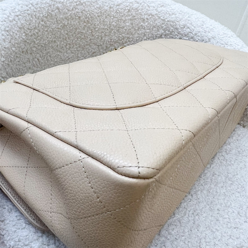 Chanel Jumbo Classic Flap DF in Beige Caviar and GHW