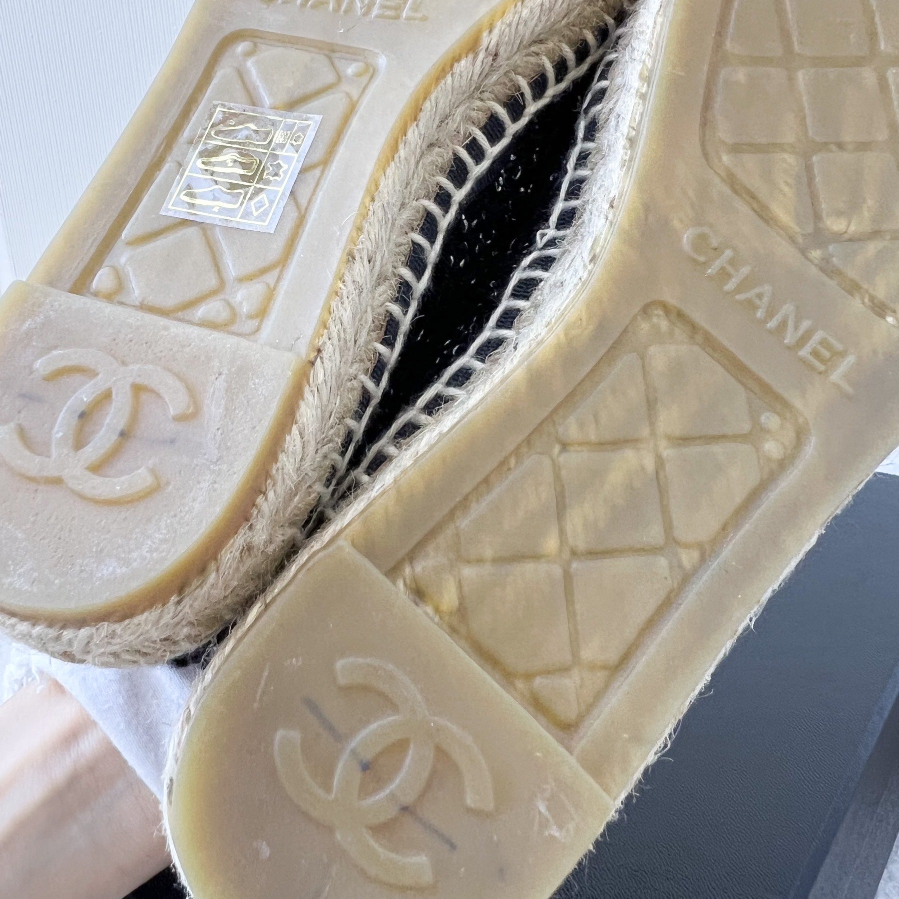 Chanel White Thong Espadrilles  Size 36  PH Luxury Consignment