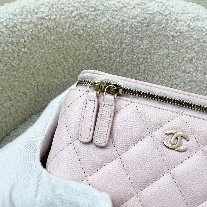 Chanel Small Classic Vanity in 22S Pink Caviar and LGHW (Model: AP1341)