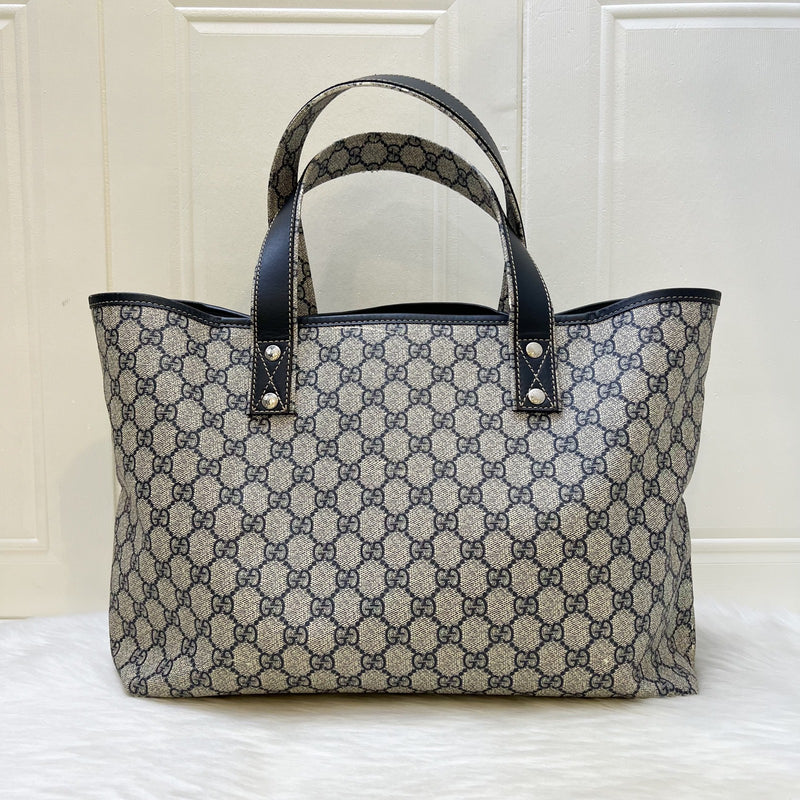 Gucci GG Supreme Tote in Navy Coated Canvas and SHW