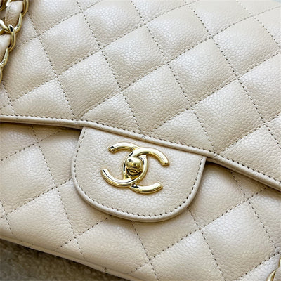 Chanel Jumbo Classic Flap DF in Beige Caviar and GHW