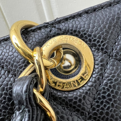 Chanel Petite Shopping Tote PST in Black Caviar and GHW