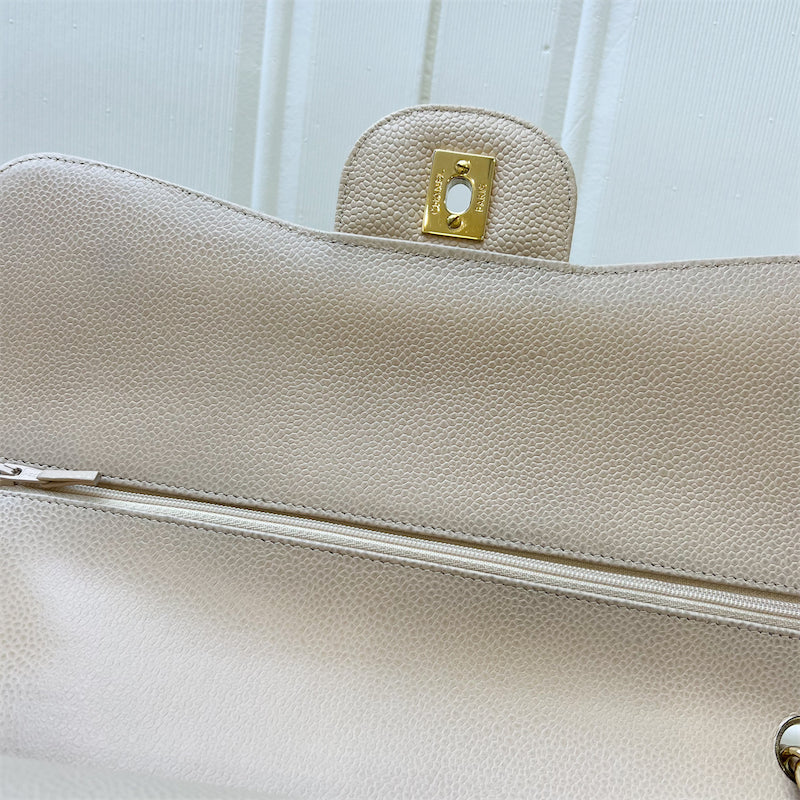 Chanel Jumbo Classic Flap DF in Beige Caviar and GHW