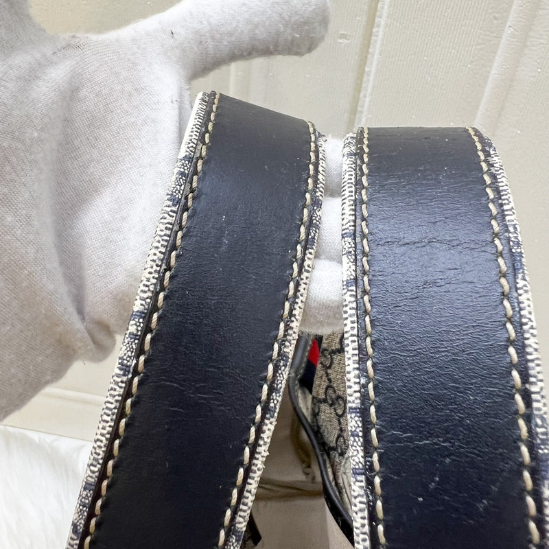Gucci GG Supreme Tote in Navy Coated Canvas and SHW