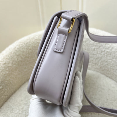 Celine Teen Triomphe Flap Bag in Light Lilac Shiny Calfskin and GHW (Model: 188423BF4.32LA)