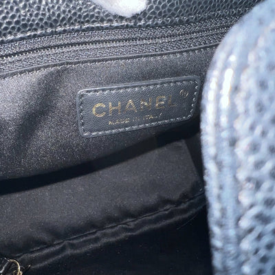 Chanel Petite Shopping Tote PST in Black Caviar and GHW