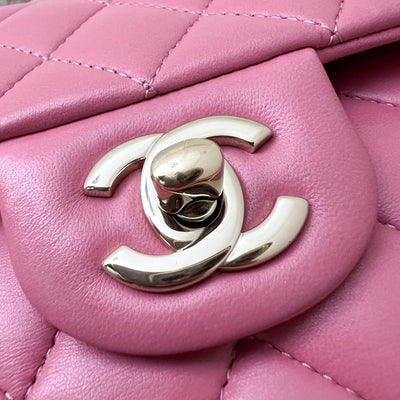 Chanel Small Classic Flap CF in 21A Light Pink Lambskin and LGHW