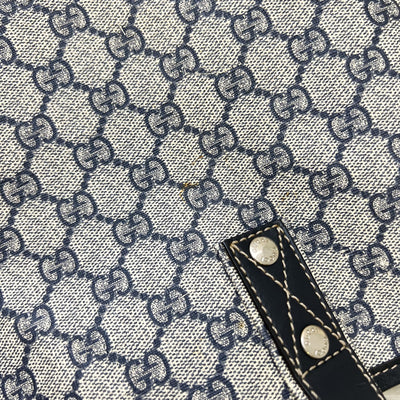 Gucci GG Supreme Tote in Navy Coated Canvas and SHW