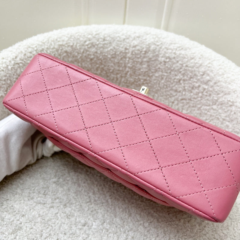 Chanel Small Classic Flap CF in 21A Light Pink Lambskin and LGHW