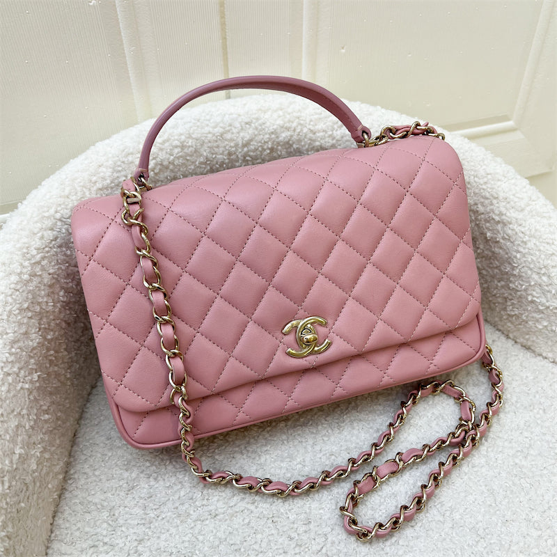 Chanel Citizen Chic Top Handle Small Flap in Pink Lambskin LGHW