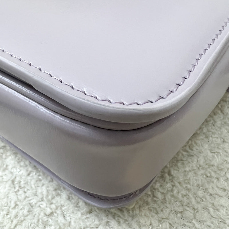 Celine Teen Triomphe Flap Bag in Light Lilac Shiny Calfskin and GHW (Model: 188423BF4.32LA)