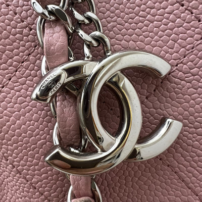 Chanel CC Pocket Tote with Charm in Sakura Pink Caviar and SHW